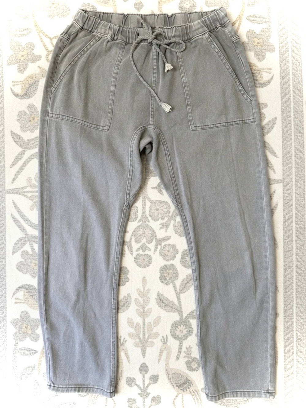 Mustard Seed Gray Drawstring Utility Relaxed Pants Size M